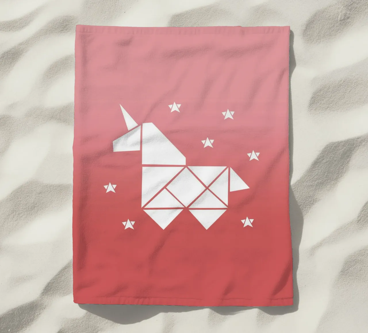 Sparkling gradient unicorn rosa telo mare da BAINAI KIDS