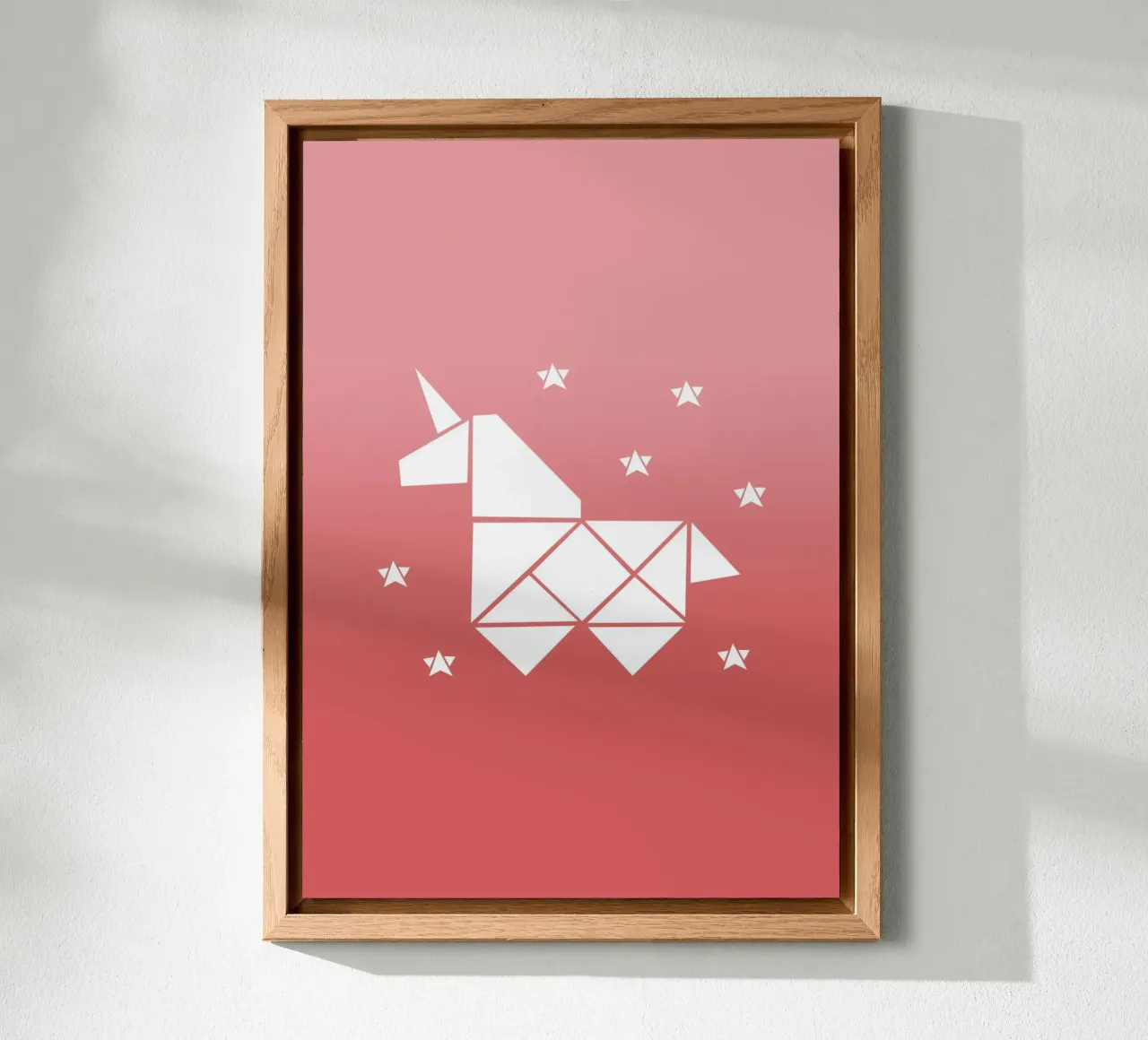 Sparkling gradient unicorn rosa alluminio dibond da BAINAI KIDS