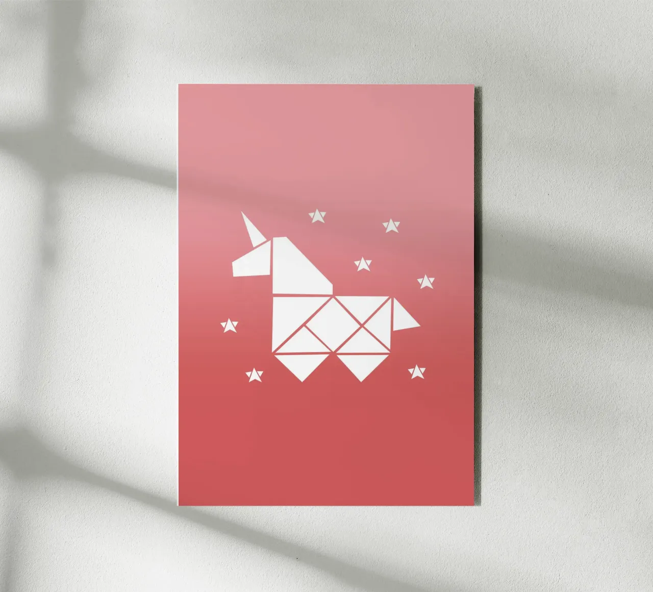 Sparkling gradient unicorn rosa alluminio dibond da BAINAI KIDS