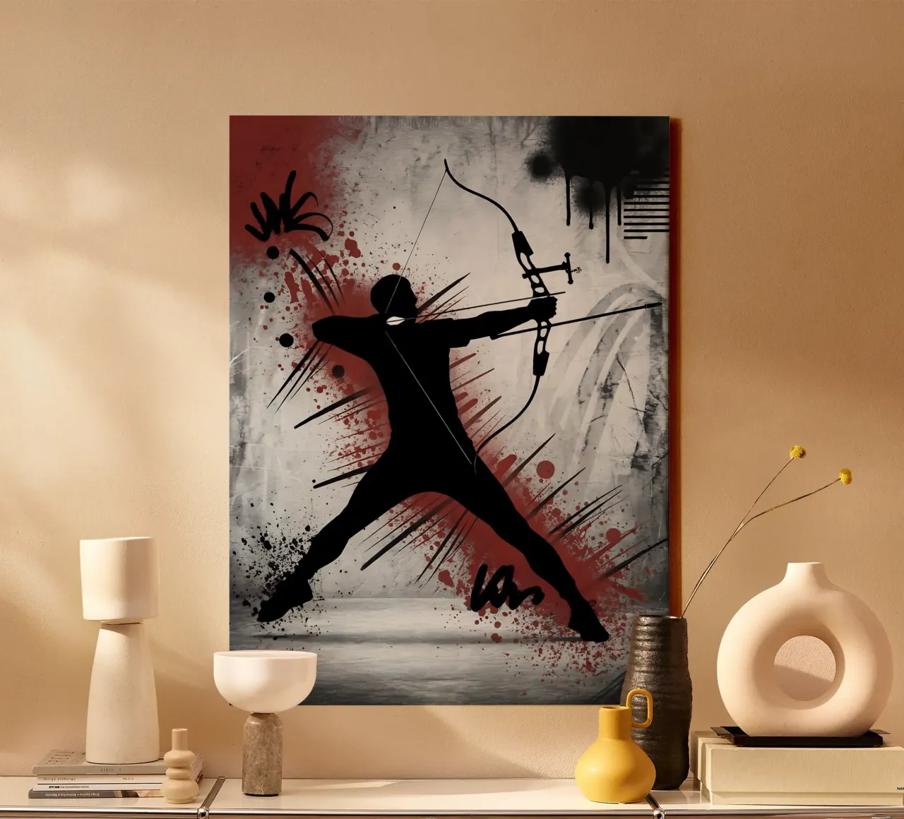 Boogschieten: Graffiti precisieboogschutter canvas van GameDay Studio