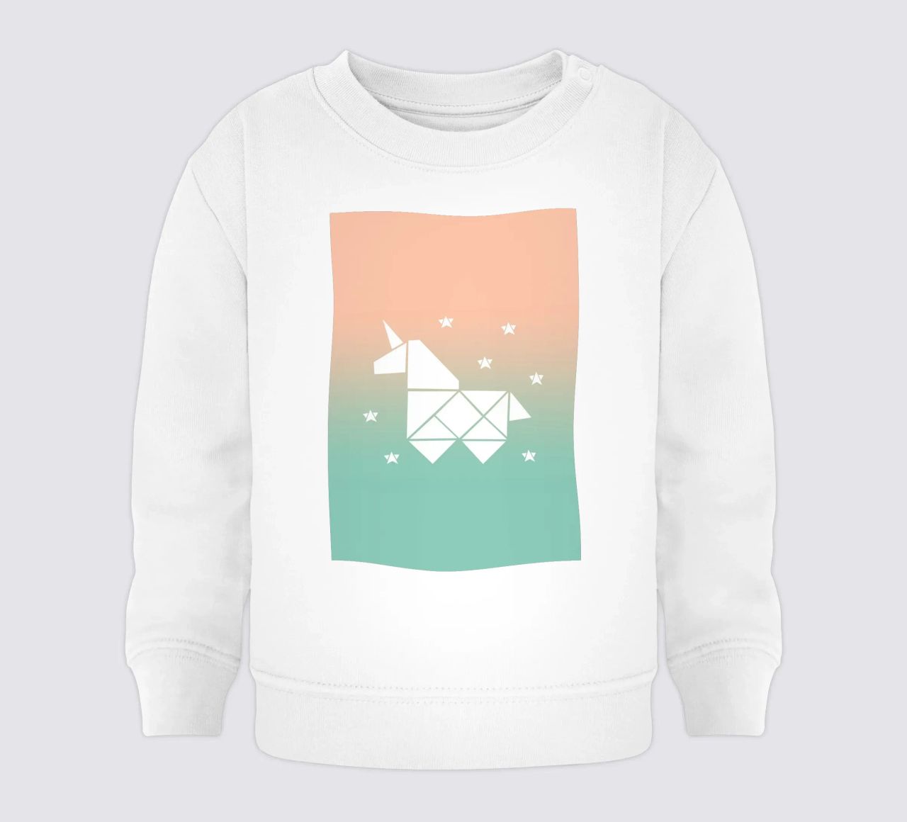 Sparkling gradient unicorn green felpa neonato da BAINAI KIDS