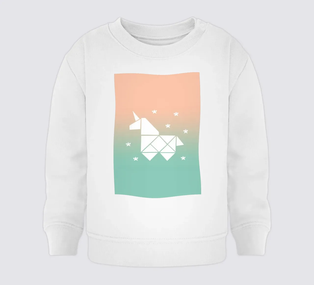 Sparkling gradient unicorn green felpa neonato da BAINAI KIDS