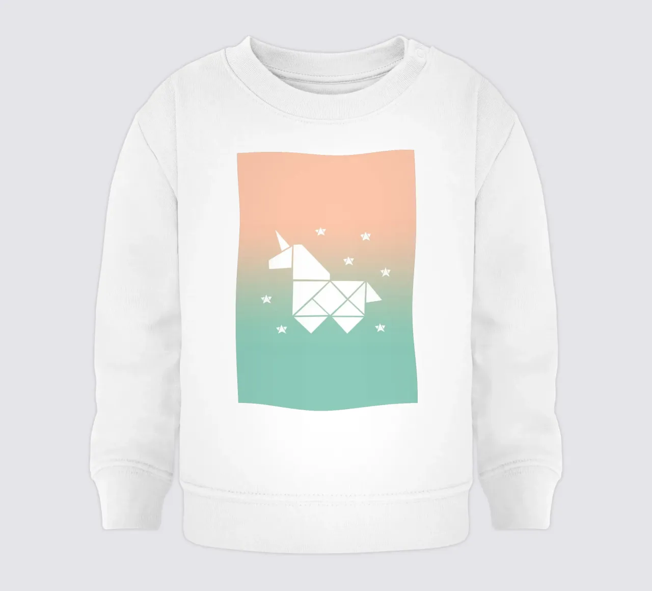 Sparkling gradient unicorn green sudadera de bebé de BAINAI KIDS