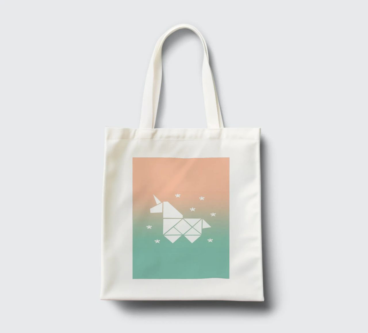Sparkling gradient unicorn green borsa in juta da BAINAI KIDS