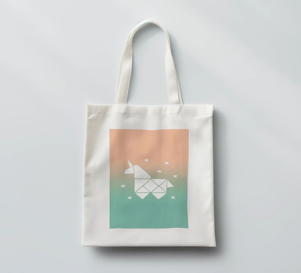Sparkling gradient unicorn green borsa in juta da BAINAI KIDS