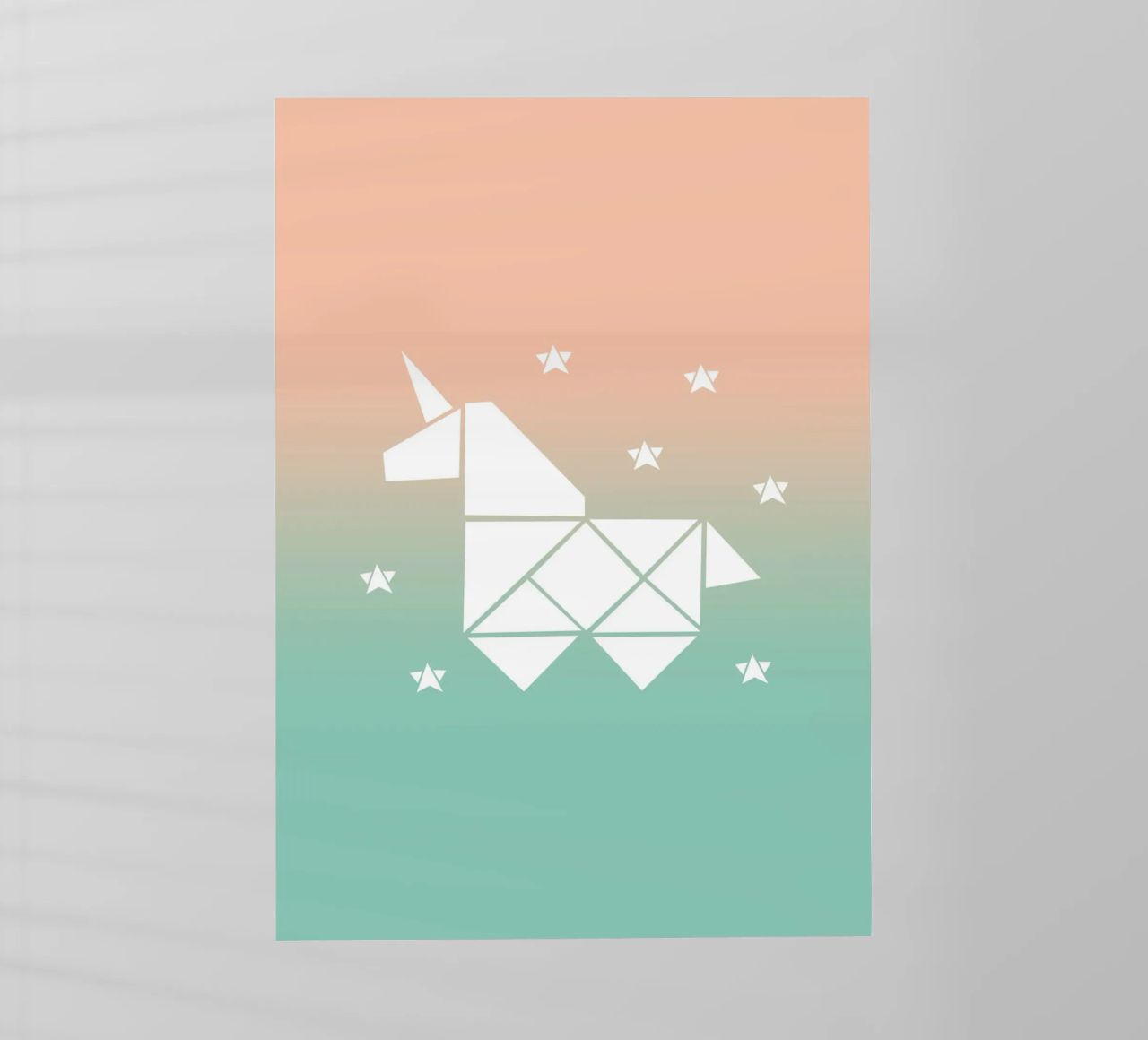 Sparkling gradient unicorn green pellicola backlit da BAINAI KIDS