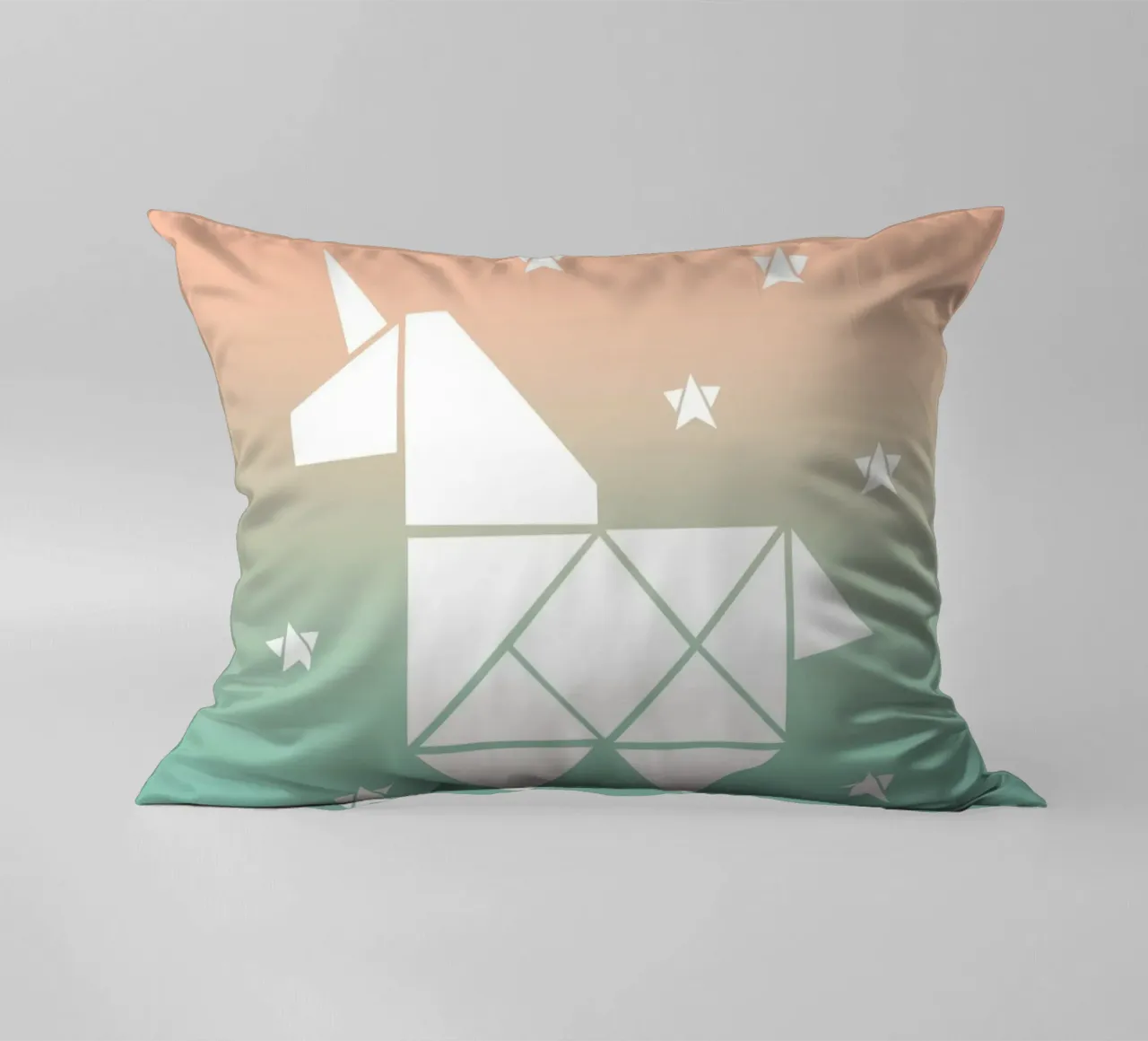 Sparkling gradient unicorn green cuscino da BAINAI KIDS