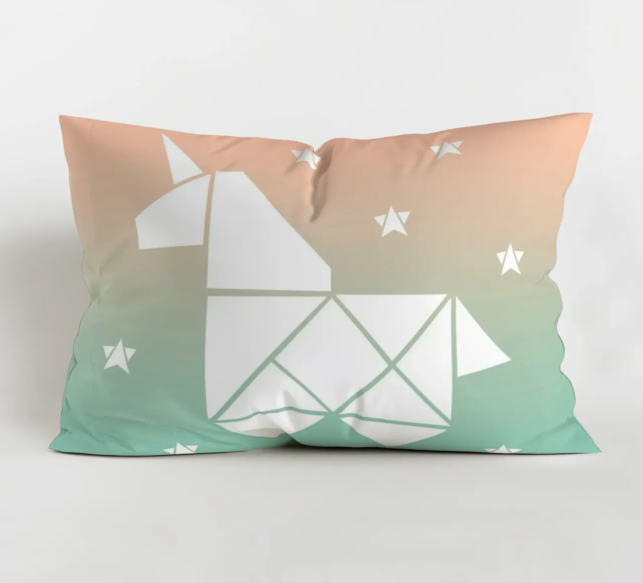 Sparkling gradient unicorn green cuscino da BAINAI KIDS
