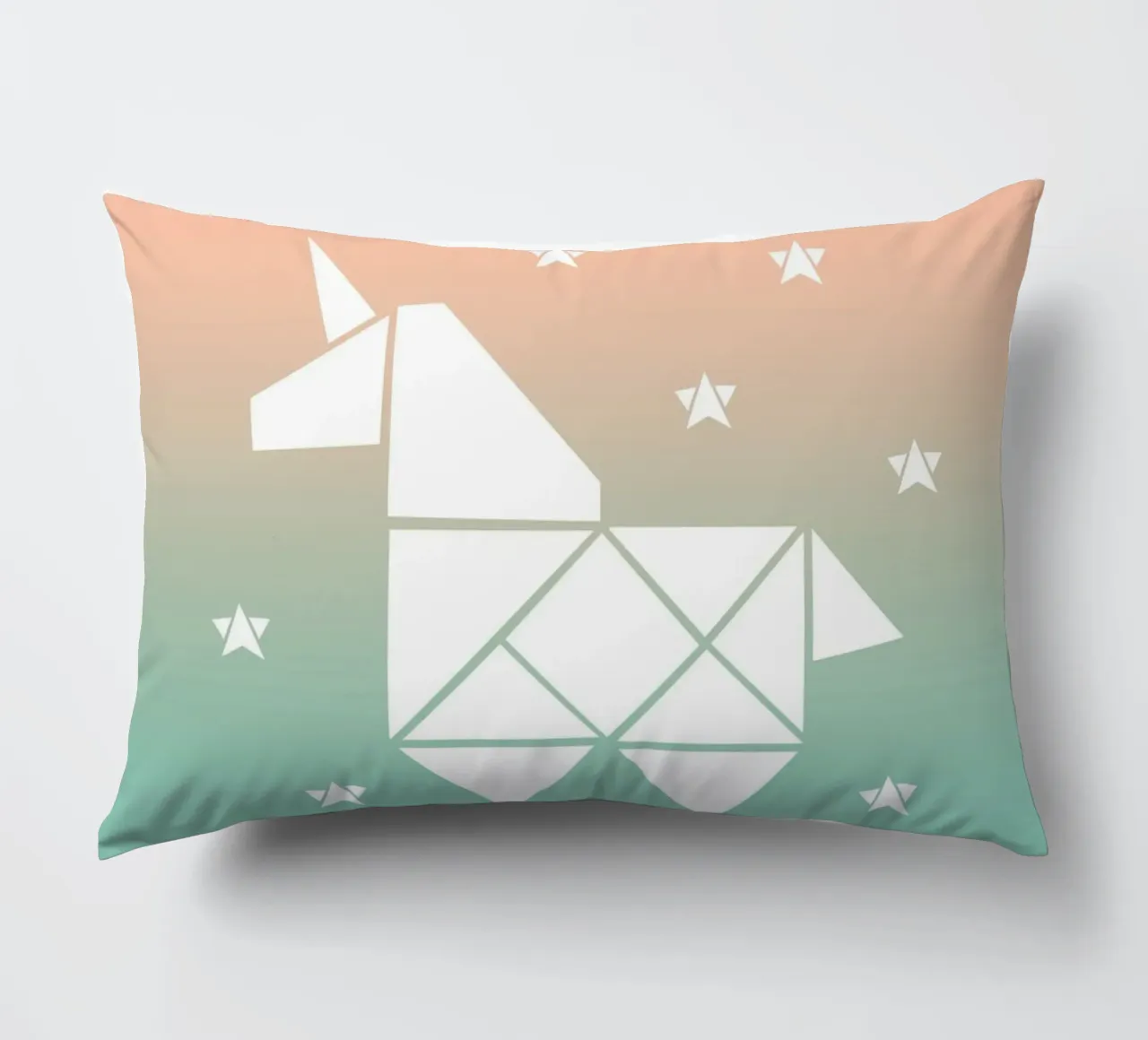 Sparkling gradient unicorn green cuscino da BAINAI KIDS