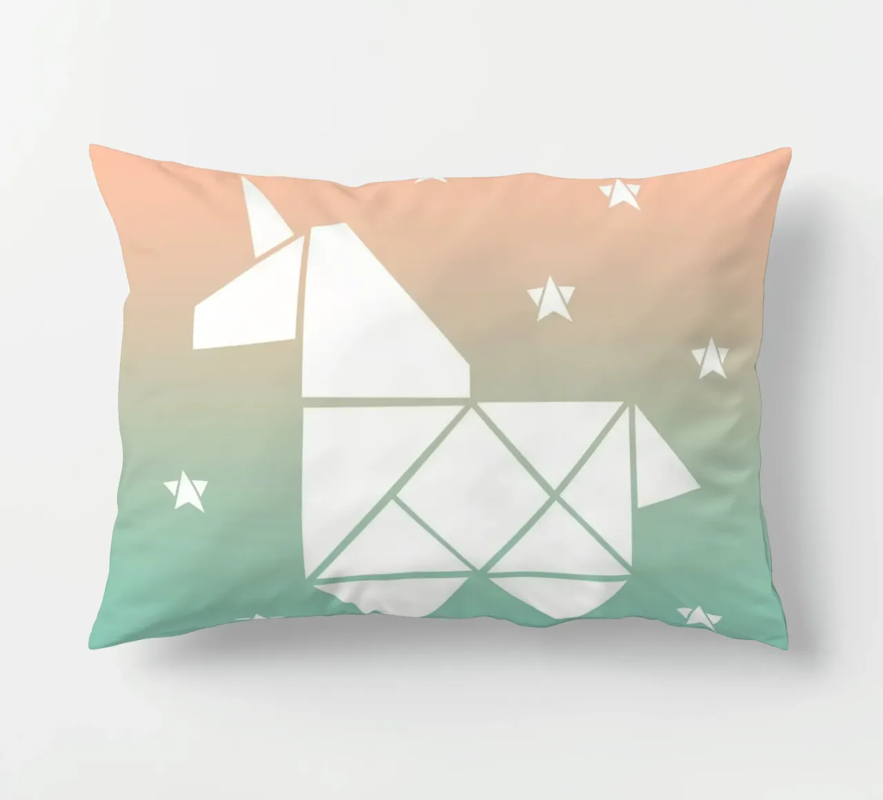 Sparkling gradient unicorn green cuscino da BAINAI KIDS