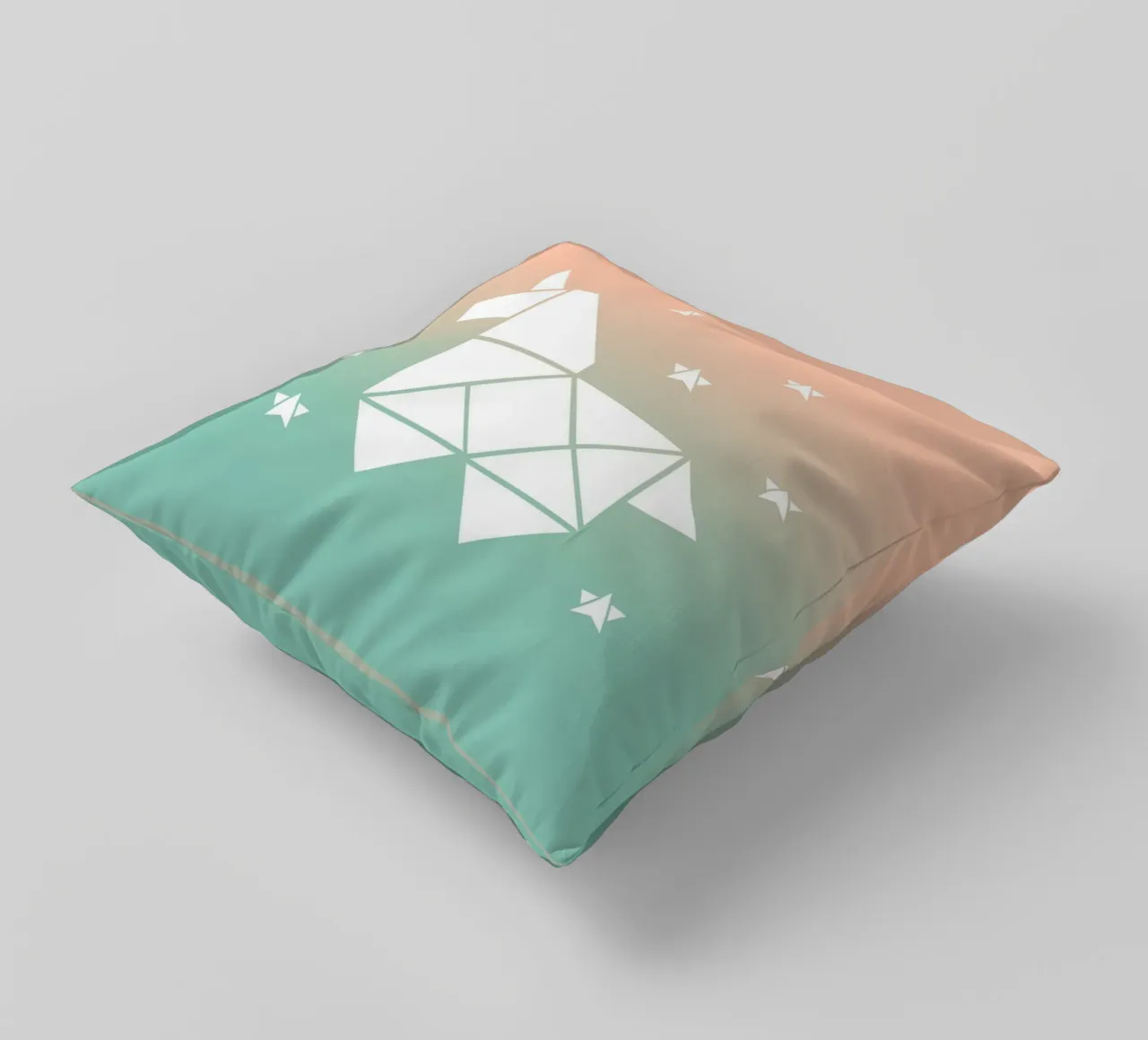 Sparkling gradient unicorn green cuscino da BAINAI KIDS