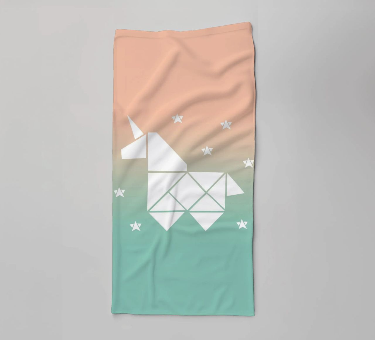 Sparkling gradient unicorn green asciugamano da bagno da BAINAI KIDS