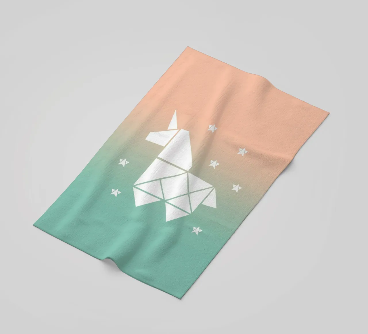 Sparkling gradient unicorn green telo mare da BAINAI KIDS