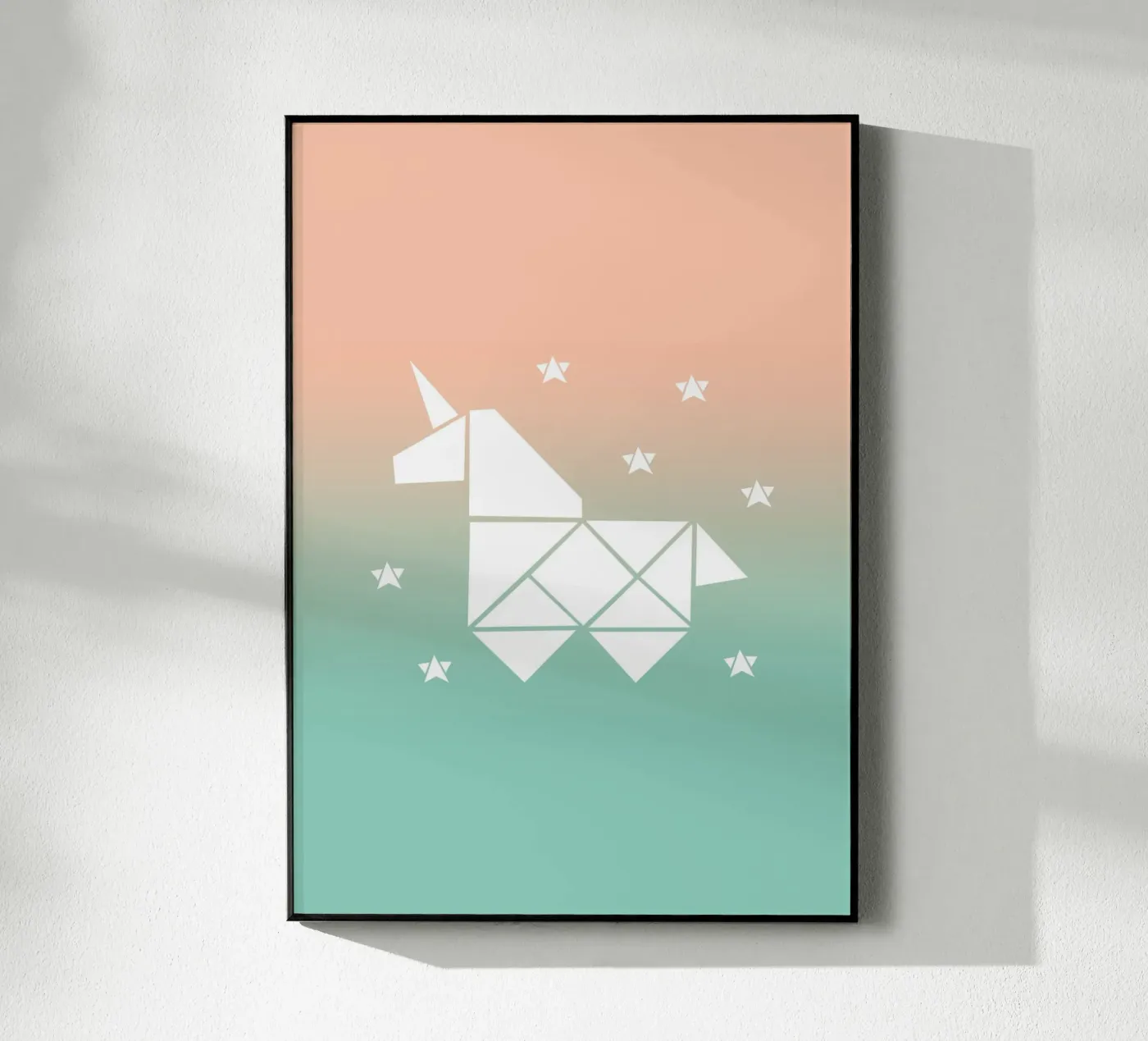 Sparkling gradient unicorn green plexiglass da BAINAI KIDS