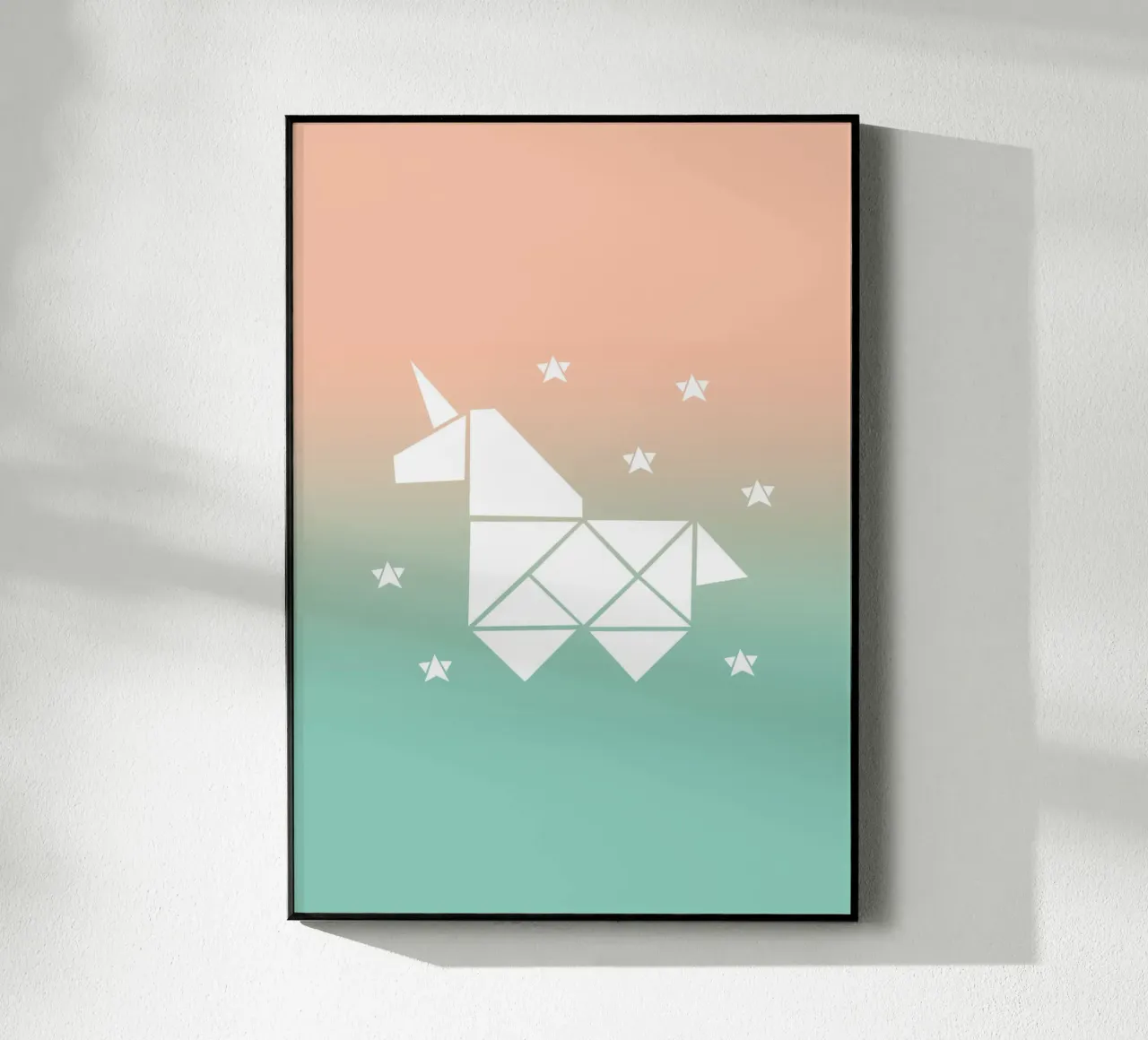 Sparkling gradient unicorn green plexiglass da BAINAI KIDS