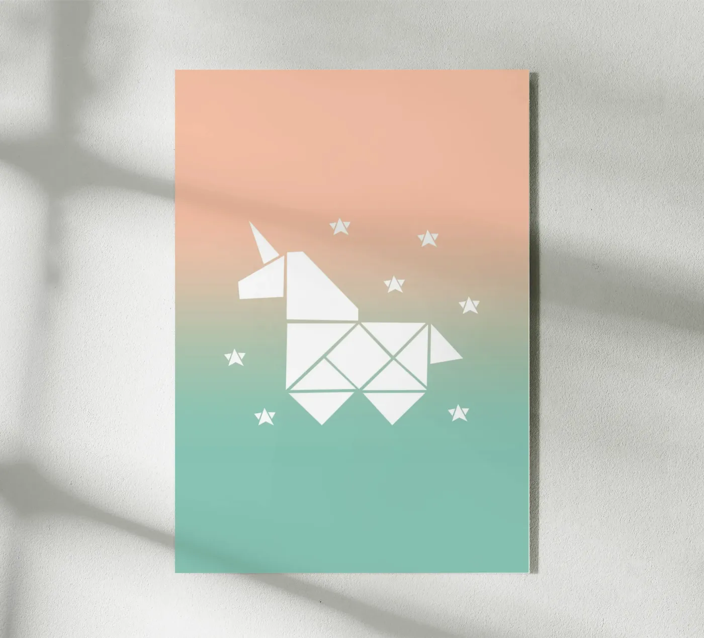 Sparkling gradient unicorn green plexiglass da BAINAI KIDS