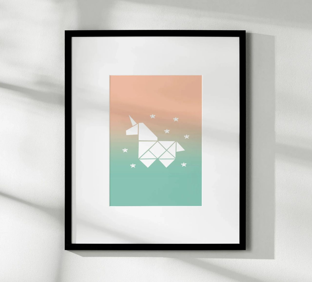Sparkling gradient unicorn green carta hahnemühle da BAINAI KIDS