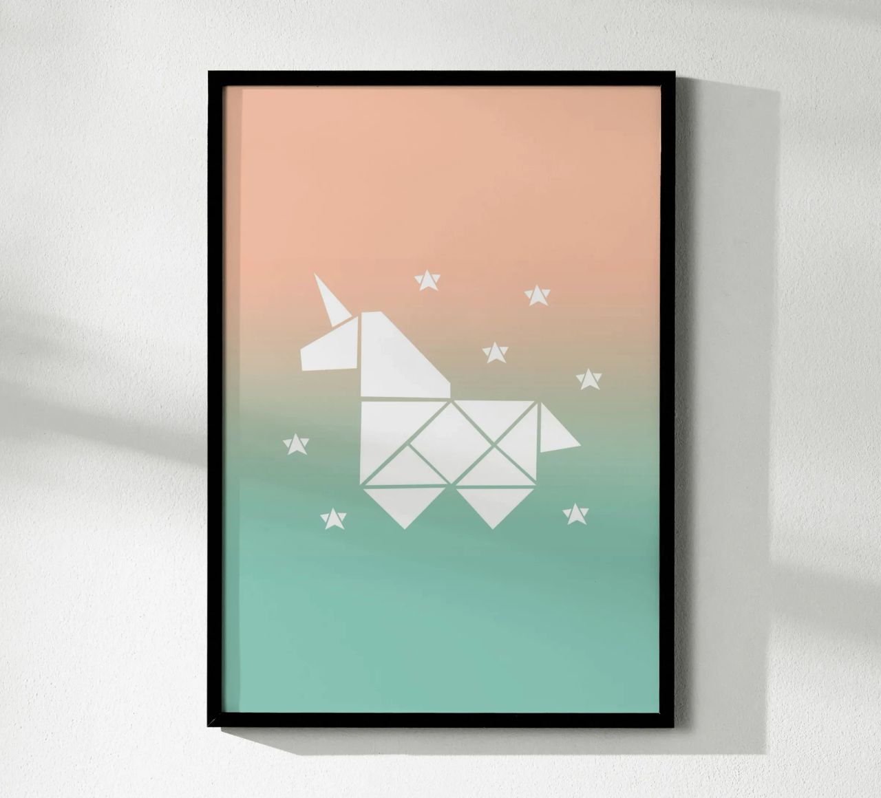 Sparkling gradient unicorn green carta hahnemühle da BAINAI KIDS