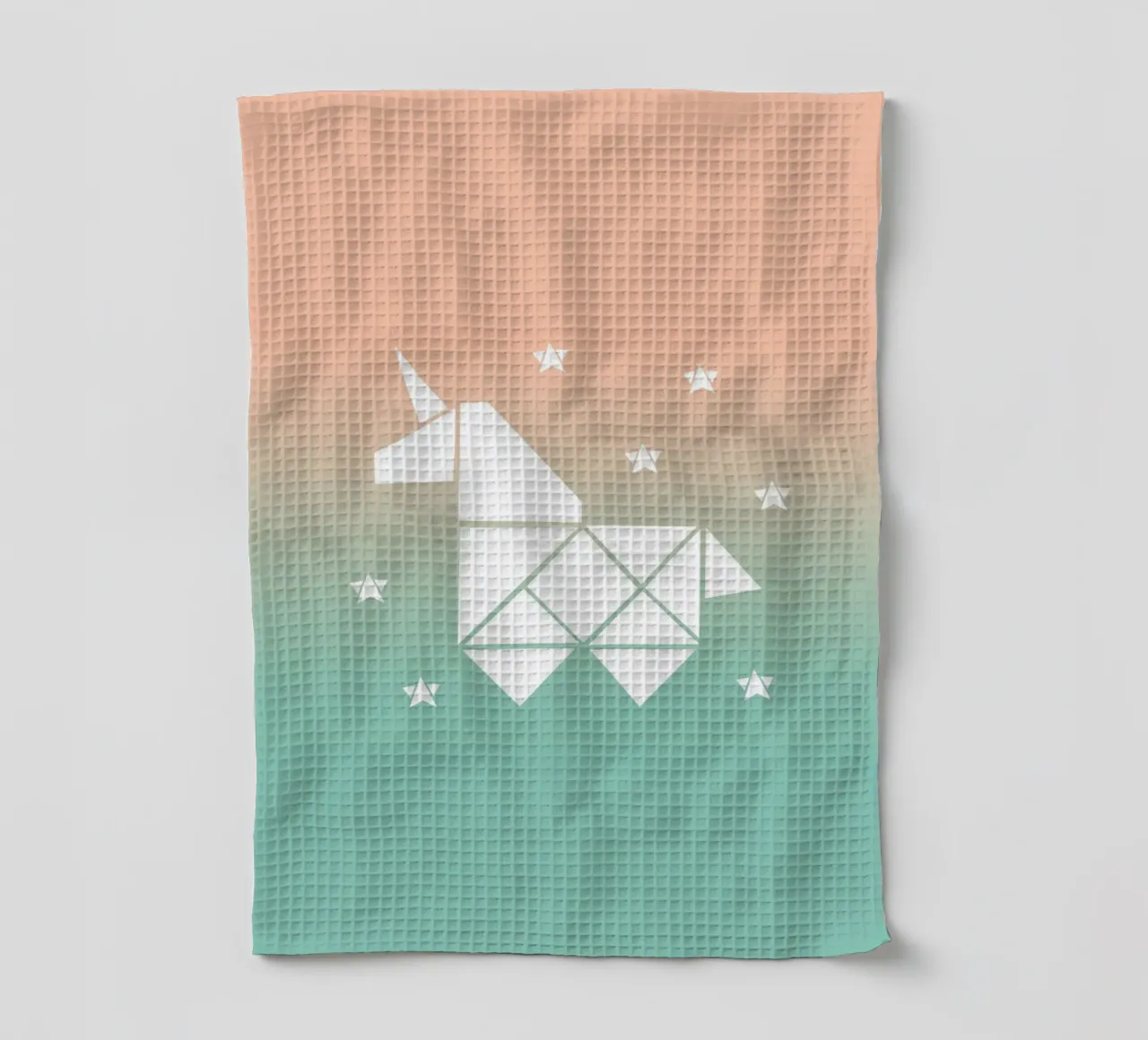 Sparkling gradient unicorn green canovaccio da cucina da BAINAI KIDS