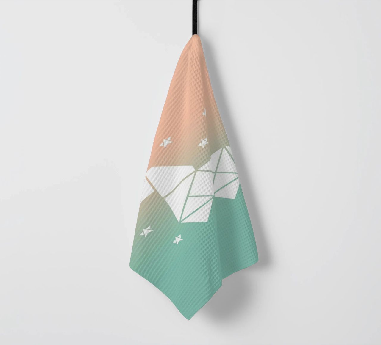 Sparkling gradient unicorn green canovaccio da cucina da BAINAI KIDS