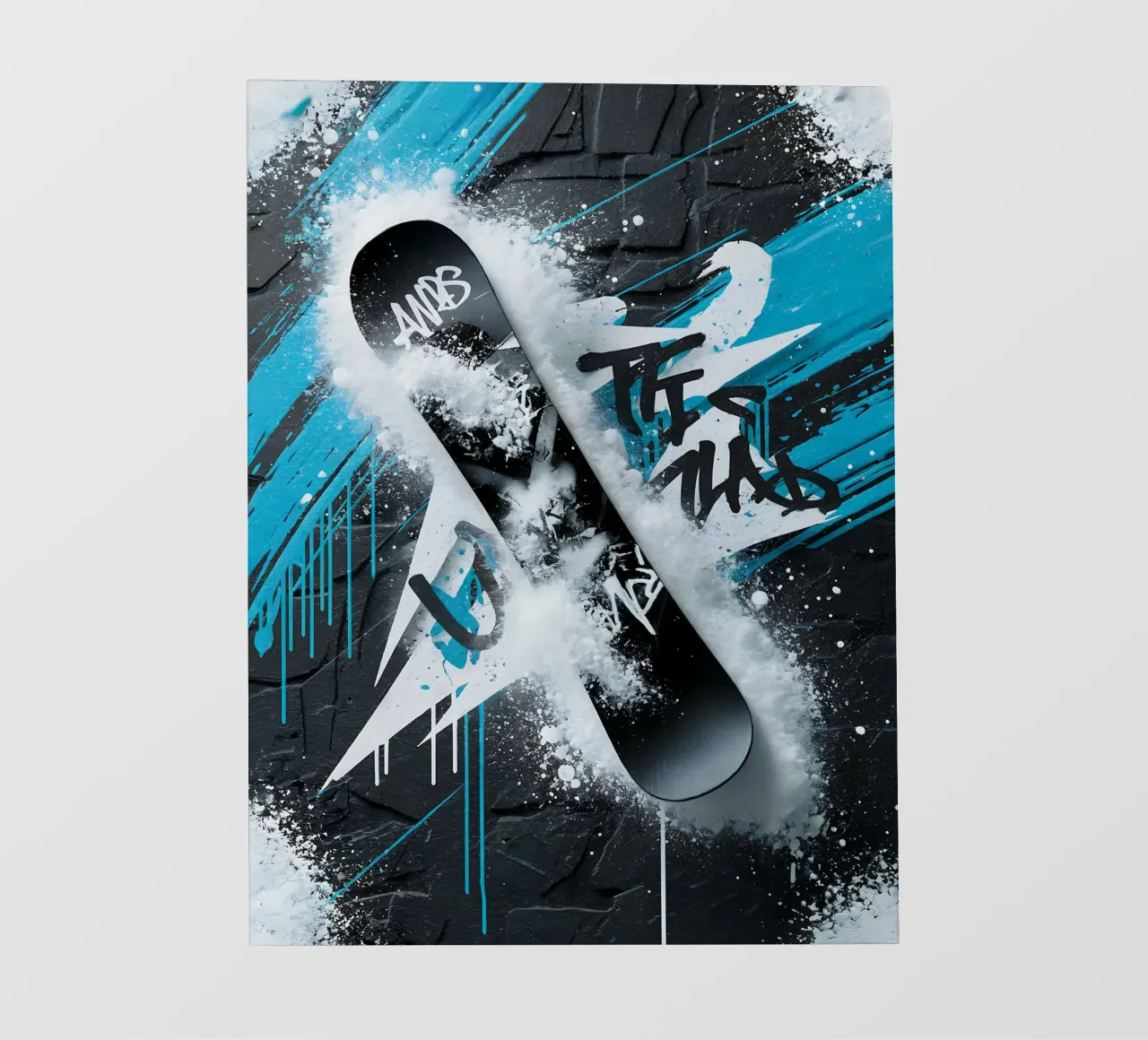 Snowboard: Graffiti Snowboarding papel para pared de GameDay Studio