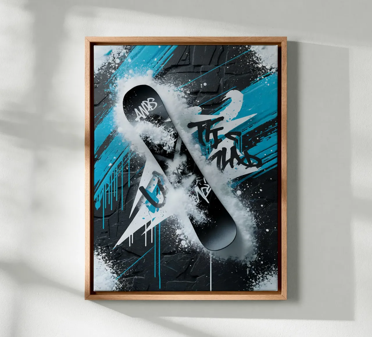 Snowboard: Graffiti Snowboarding tela con Cornice a cassetta da GameDay Studio