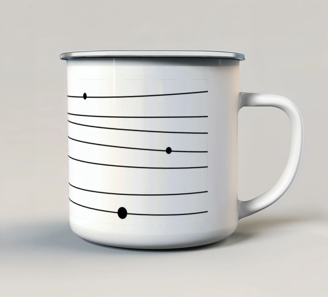 Minimalist lines I tazza in smalto da BAINAI