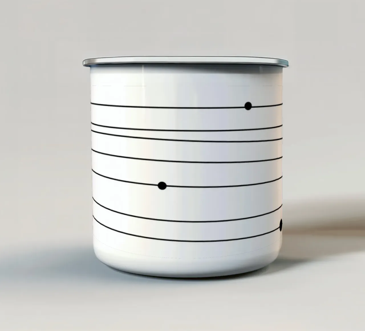 Minimalist lines I Emaille Tasse von BAINAI