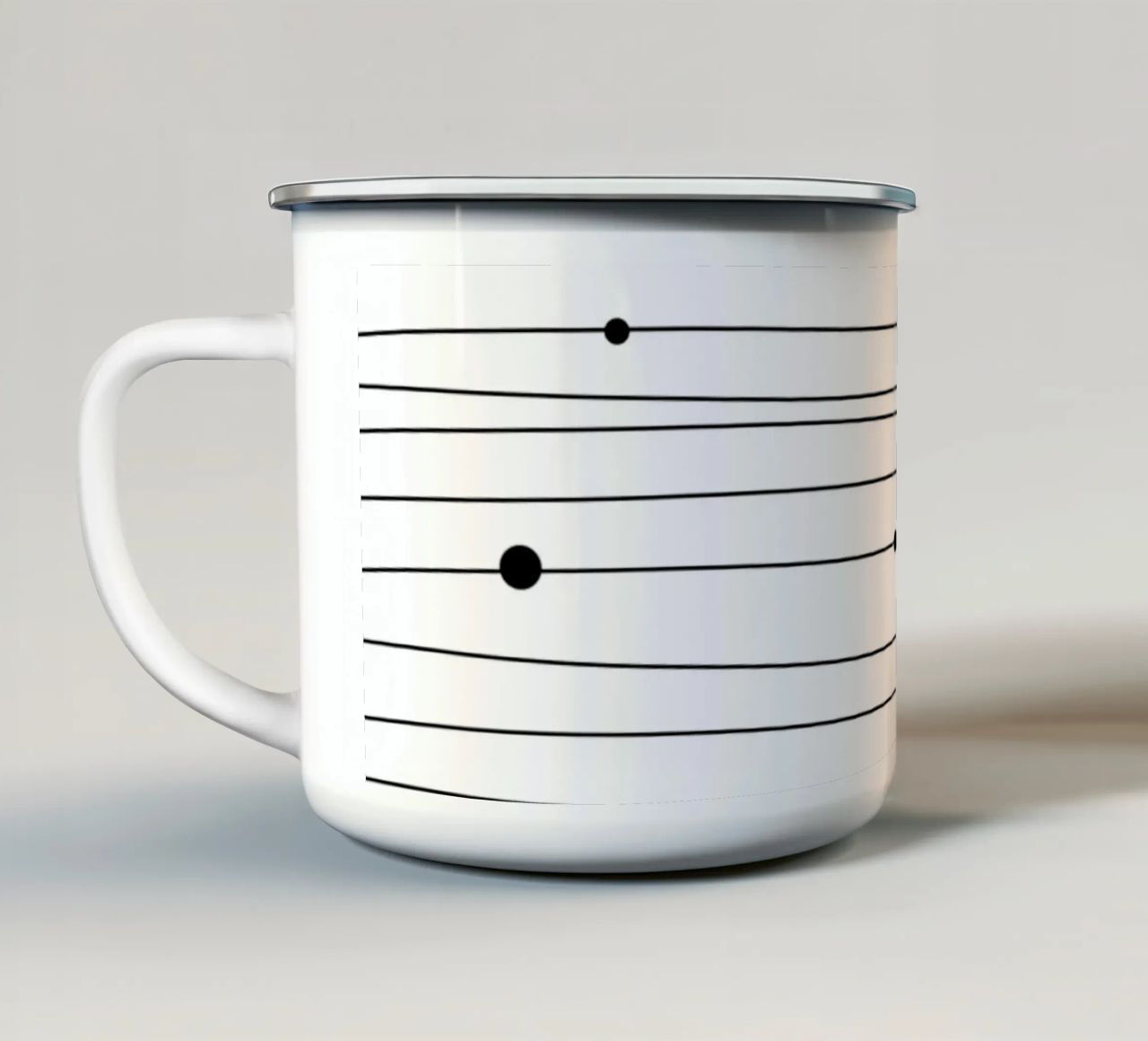 Minimalist lines I tazza in smalto da BAINAI