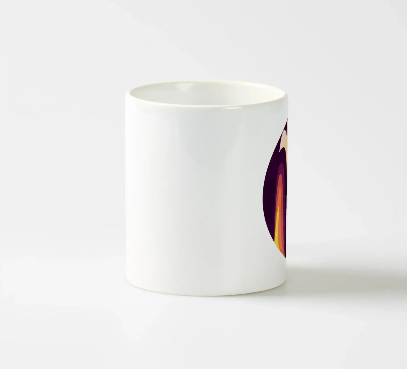 Clear ceramic mug by Abstract Joy