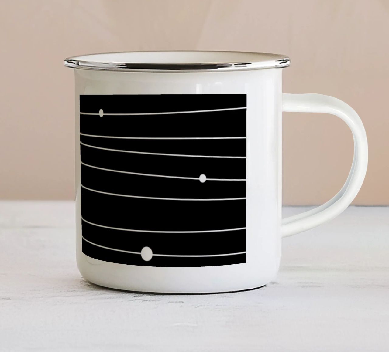Minimalist lines II tazza in smalto da BAINAI