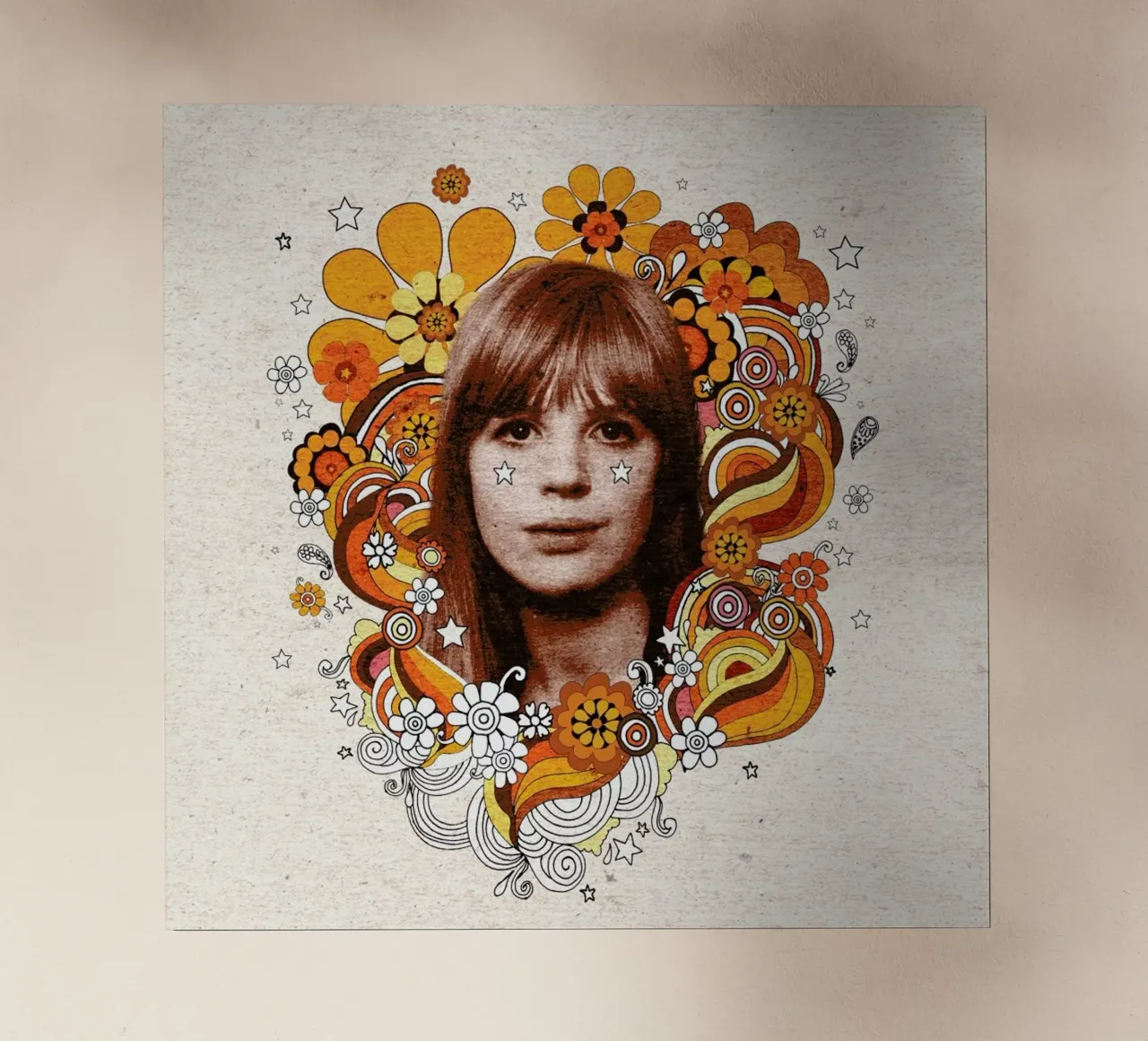 Marianne Faithful backlit folie van Kris Tate