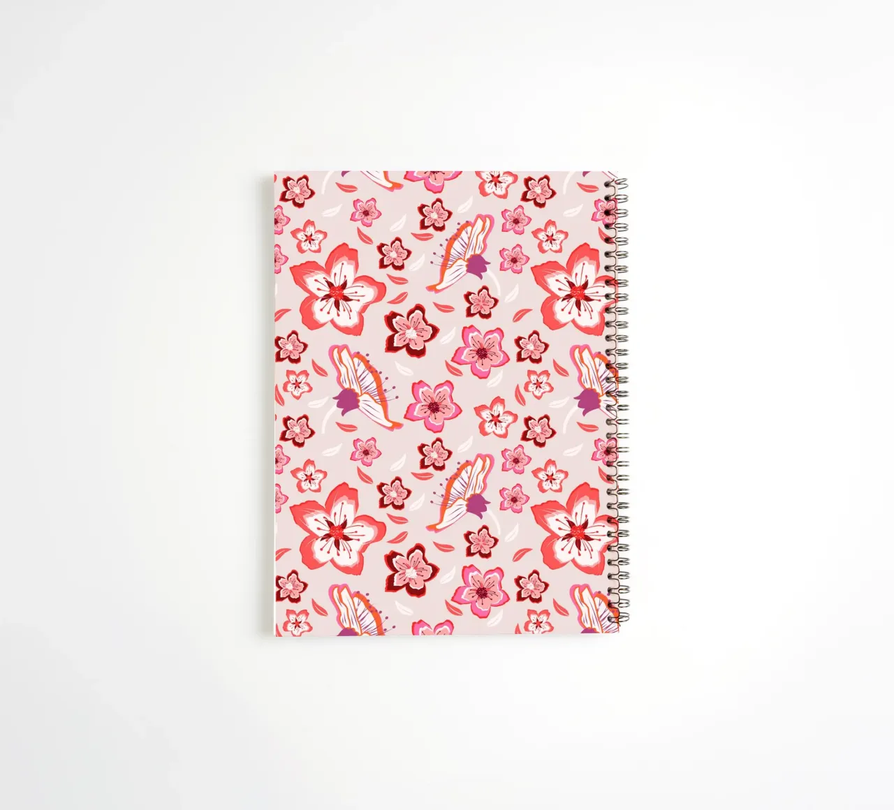 Floral patterns in pink. Colourful blossoms and exotic vibes spiral notebook by CalliLetters