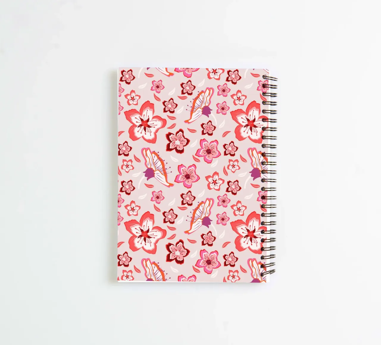 Floral patterns in pink. Colourful blossoms and exotic vibes spiral notebook by CalliLetters
