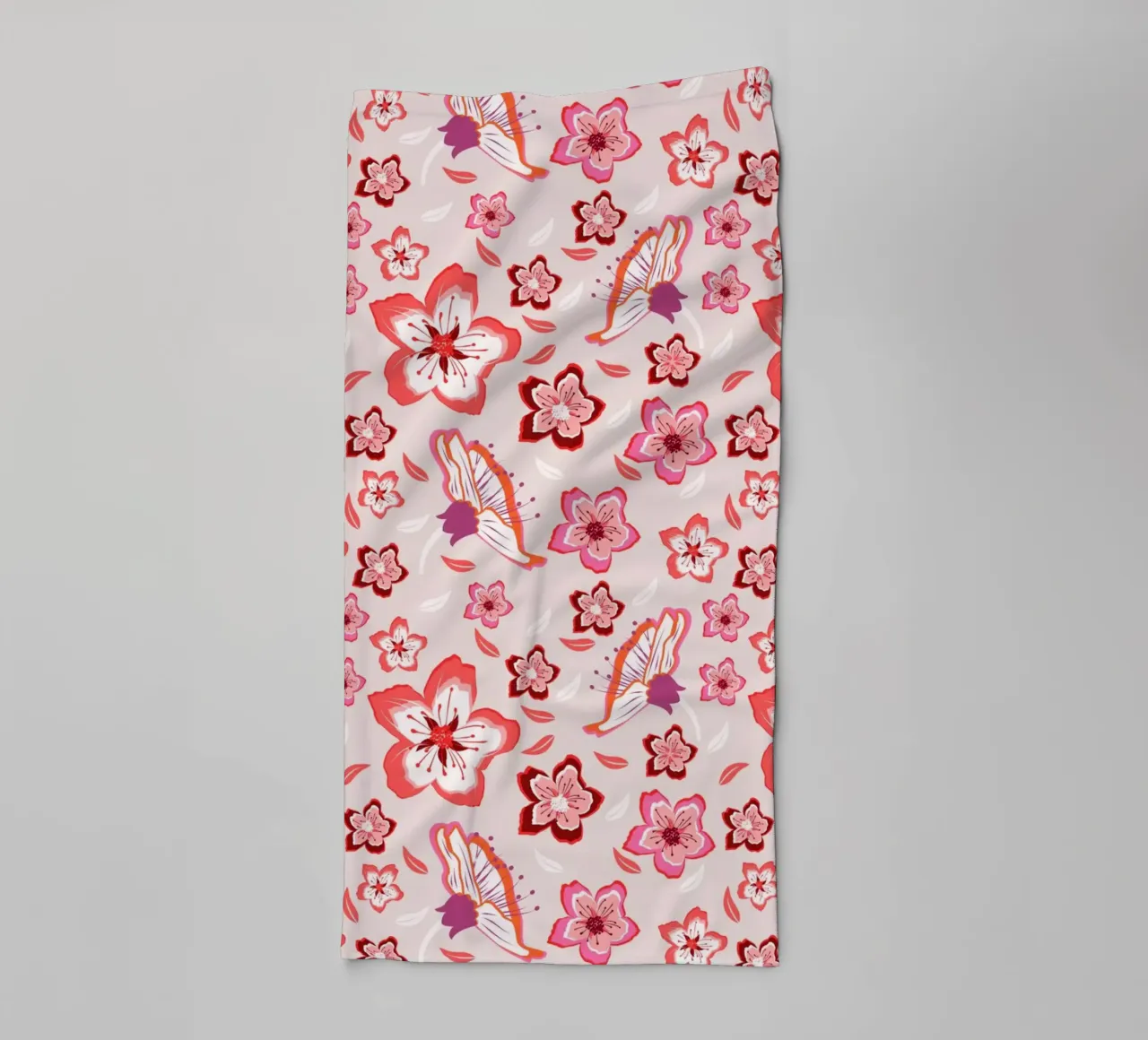 Floral patterns in pink. Colourful blossoms and exotic vibes towel by CalliLetters