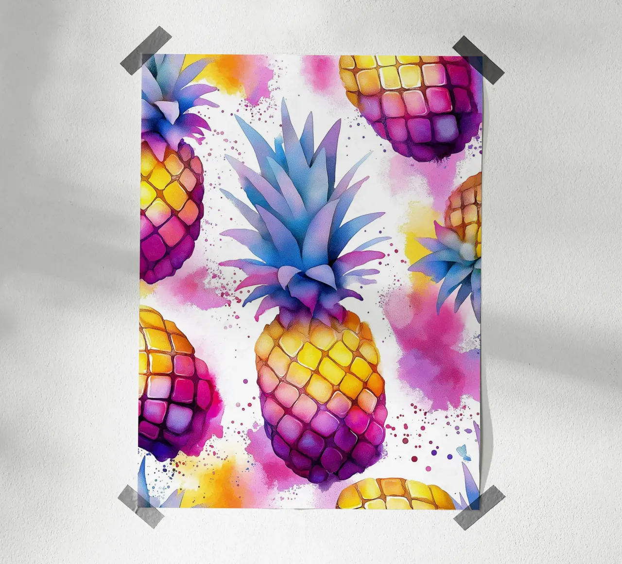 Acquarello pop art Ananas carta hahnemühle da Spice & Style