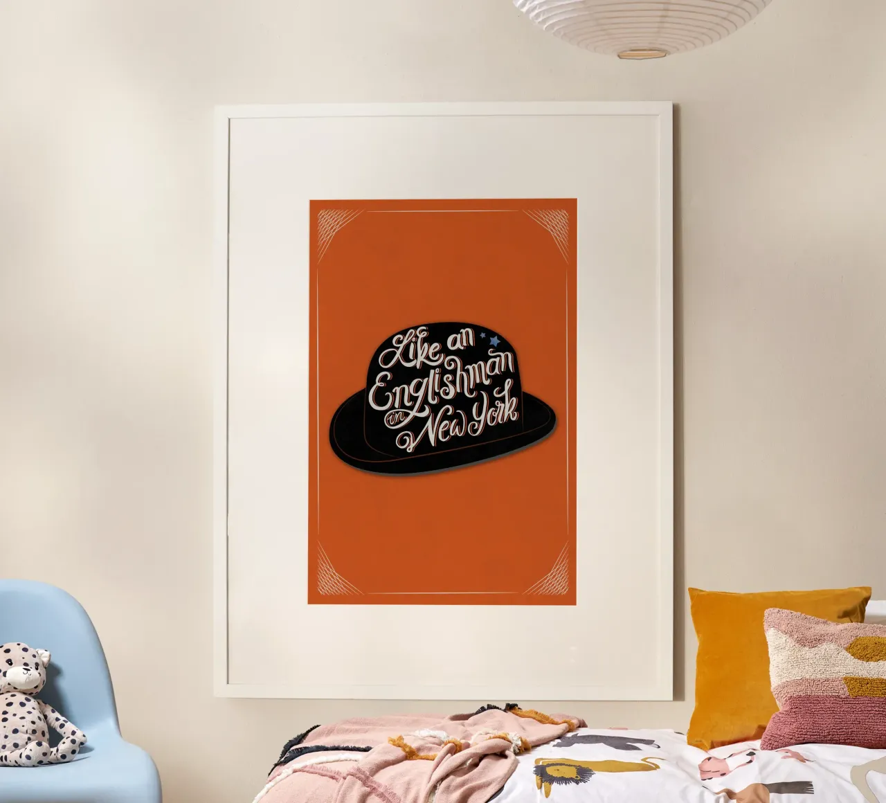 Come un inglese a New York. Letteratura a mano Cooles poster con telaio in plastica da CalliLetters
