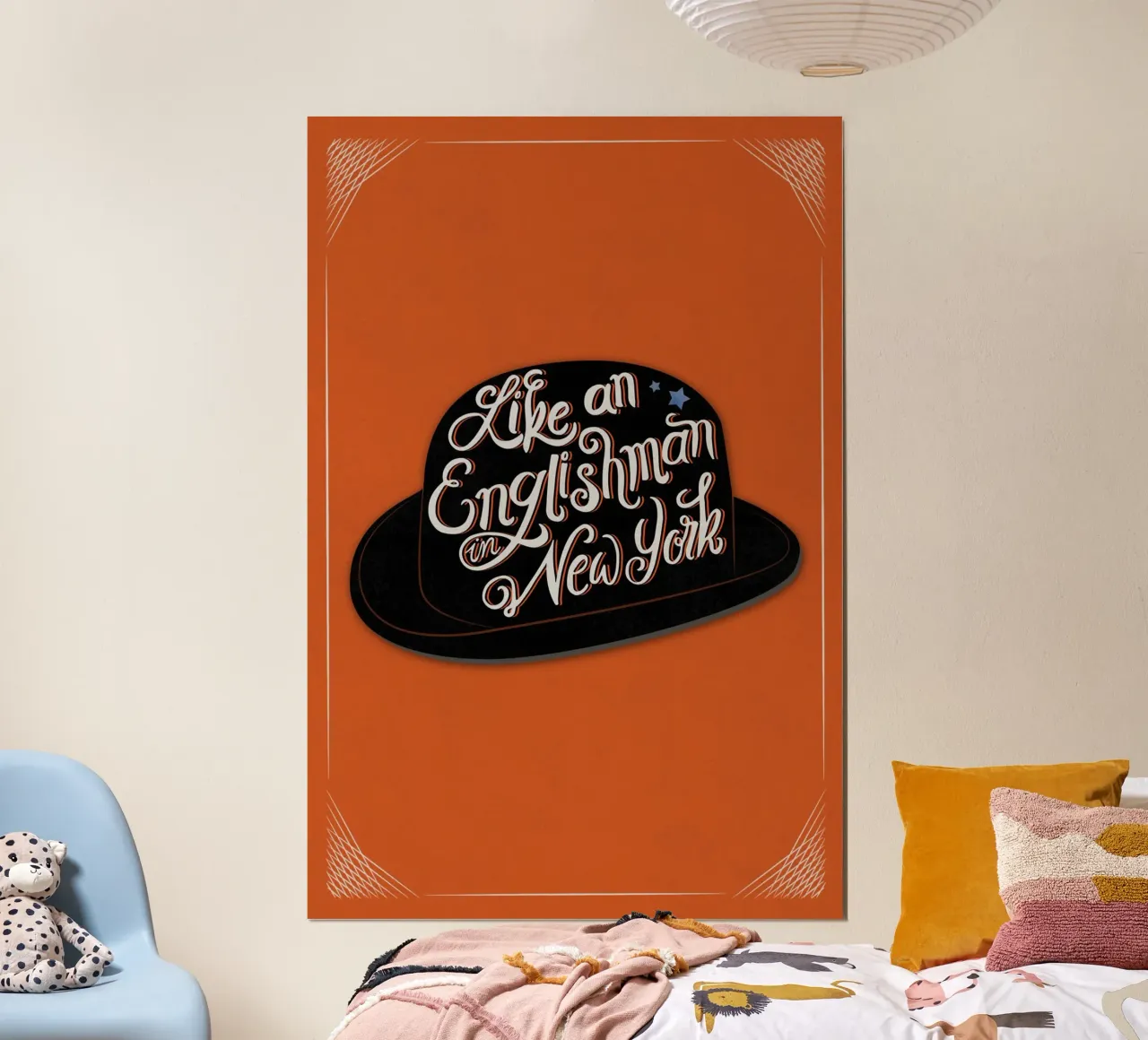 Come un inglese a New York. Letteratura a mano Cooles poster con telaio in plastica da CalliLetters