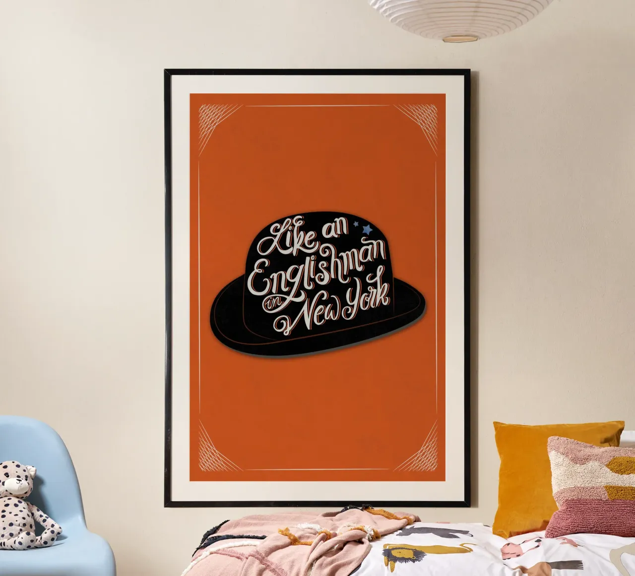 Come un inglese a New York. Letteratura a mano Cooles poster con telaio in plastica da CalliLetters