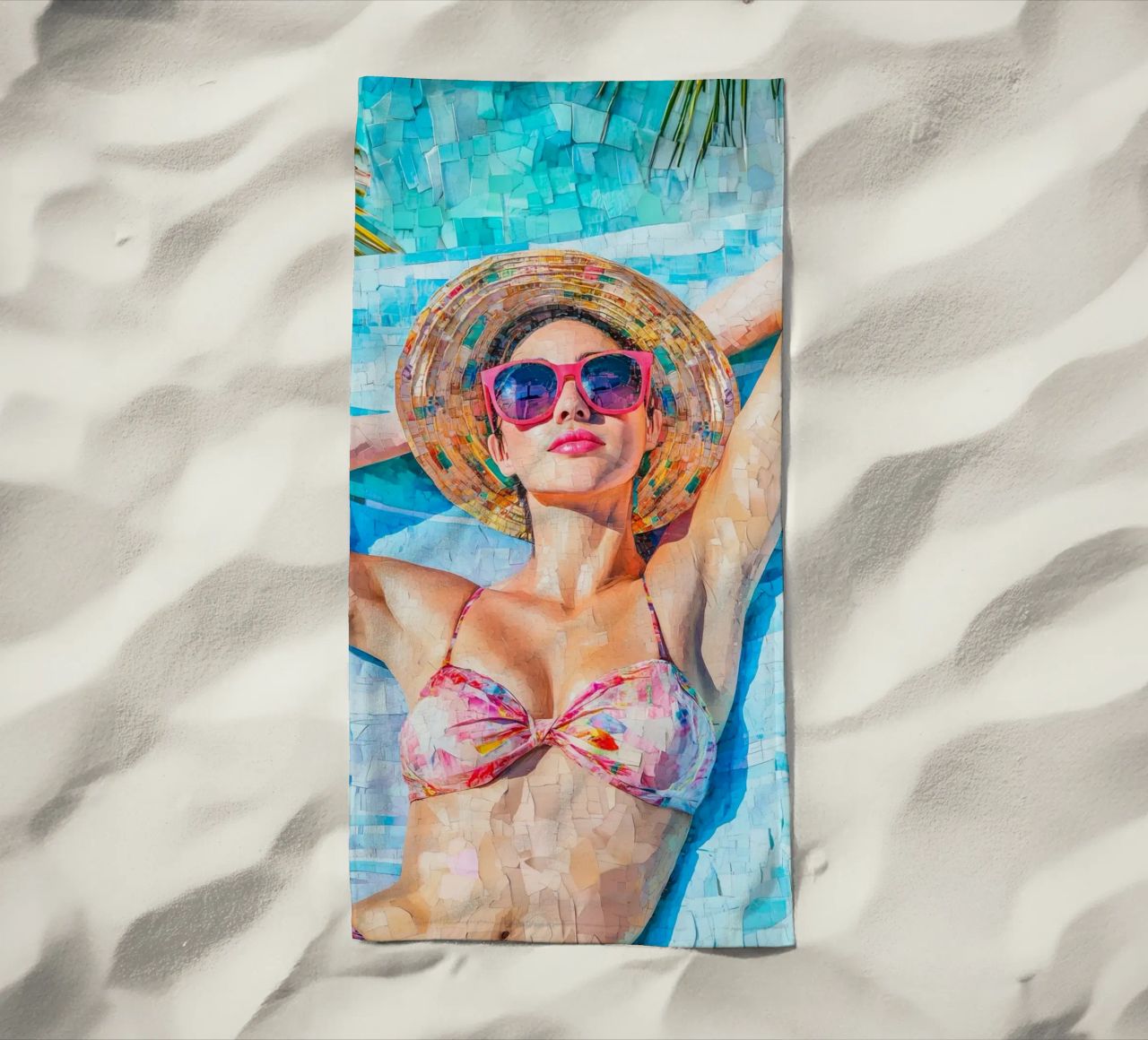 Divertimento in spiaggia al femminile telo mare da Carinaprint
