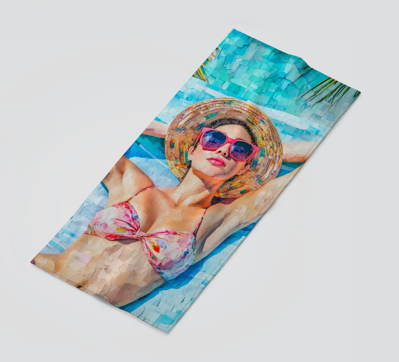 Female beach fun beach towel by Carinaprint