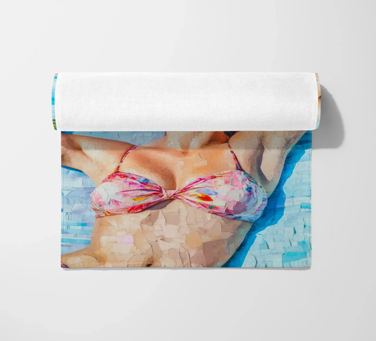 Female beach fun beach towel by Carinaprint