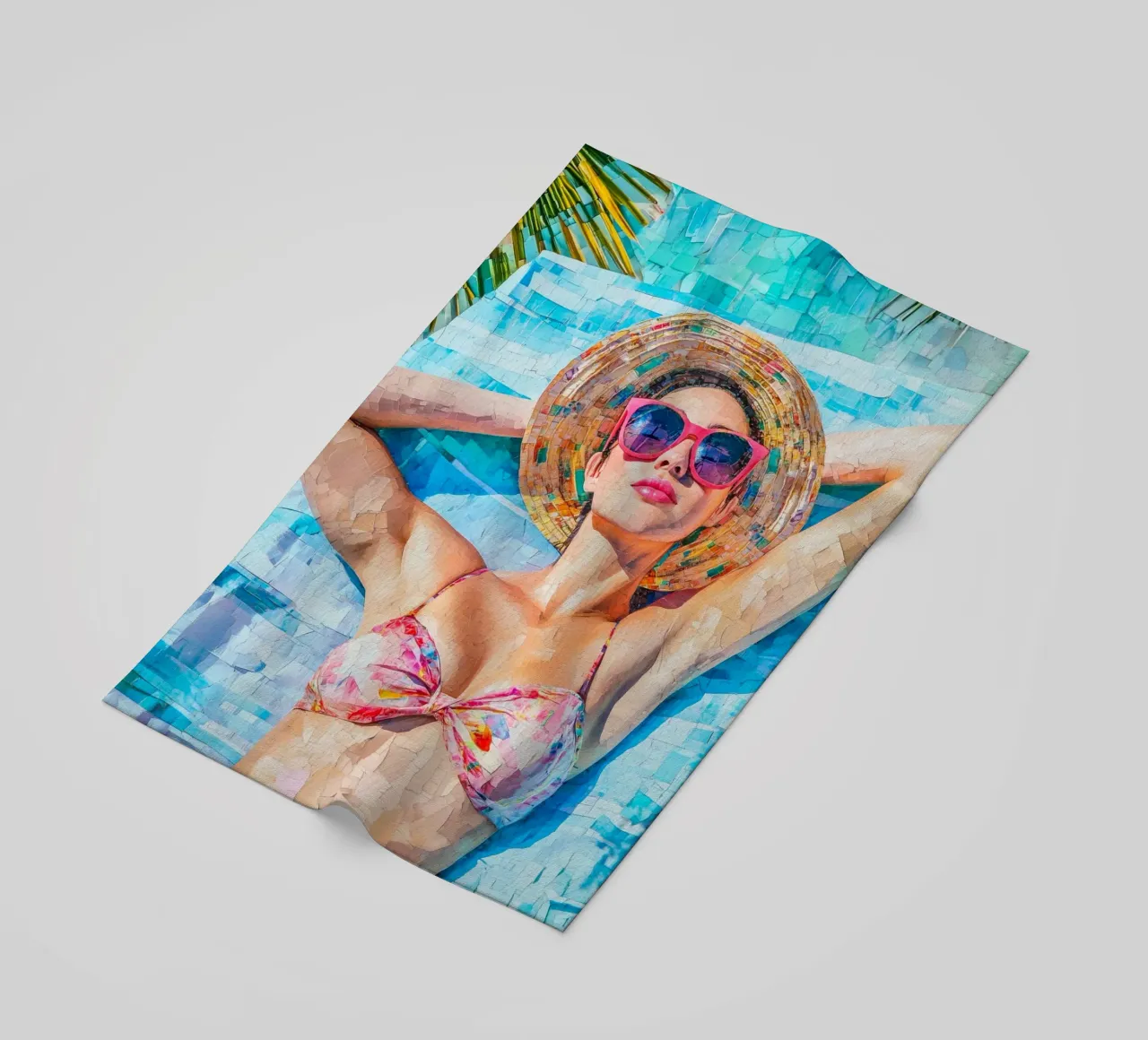 Female beach fun beach towel by Carinaprint