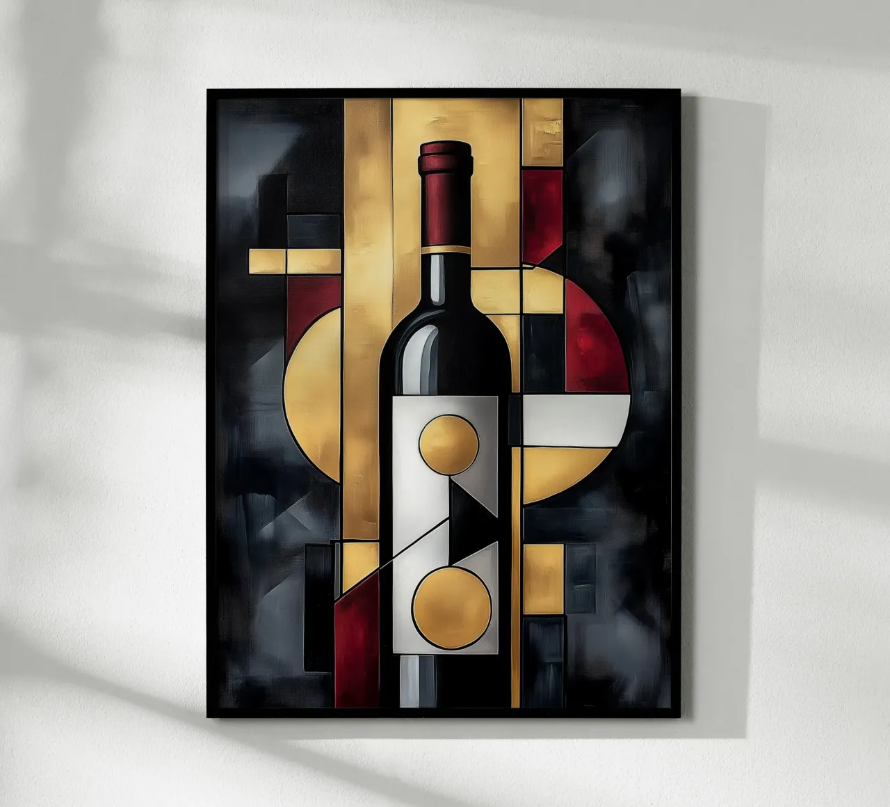 Bottiglia di vino in arte astratta carta hahnemühle da Spice & Style