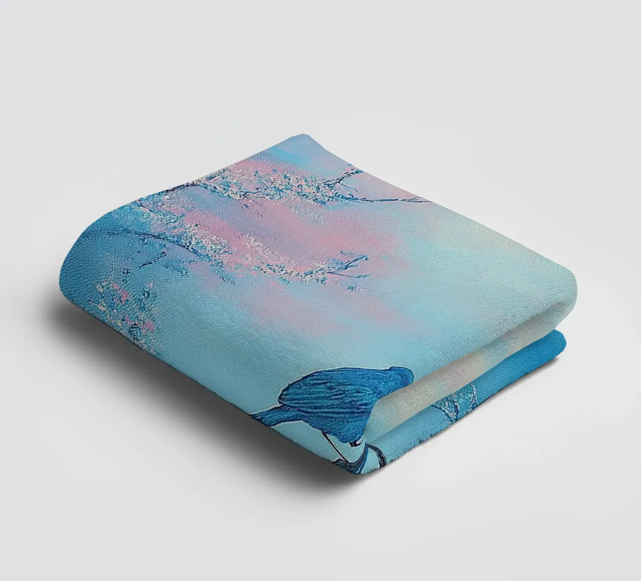 Uccello blu asciugamano da bagno da Nikis Art Studio