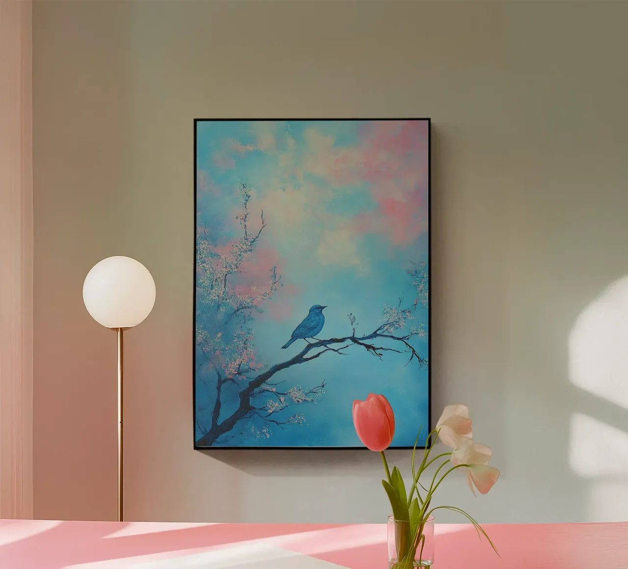 Oiseau bleu plexiglas de Nikis Art Studio