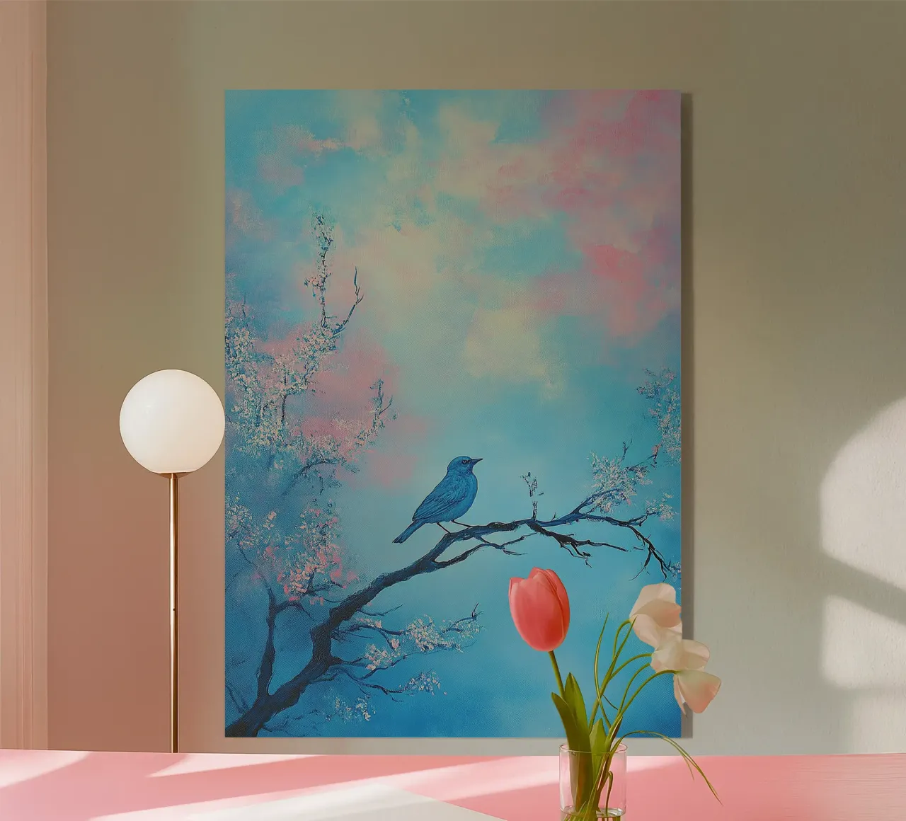 Oiseau bleu plexiglas de Nikis Art Studio