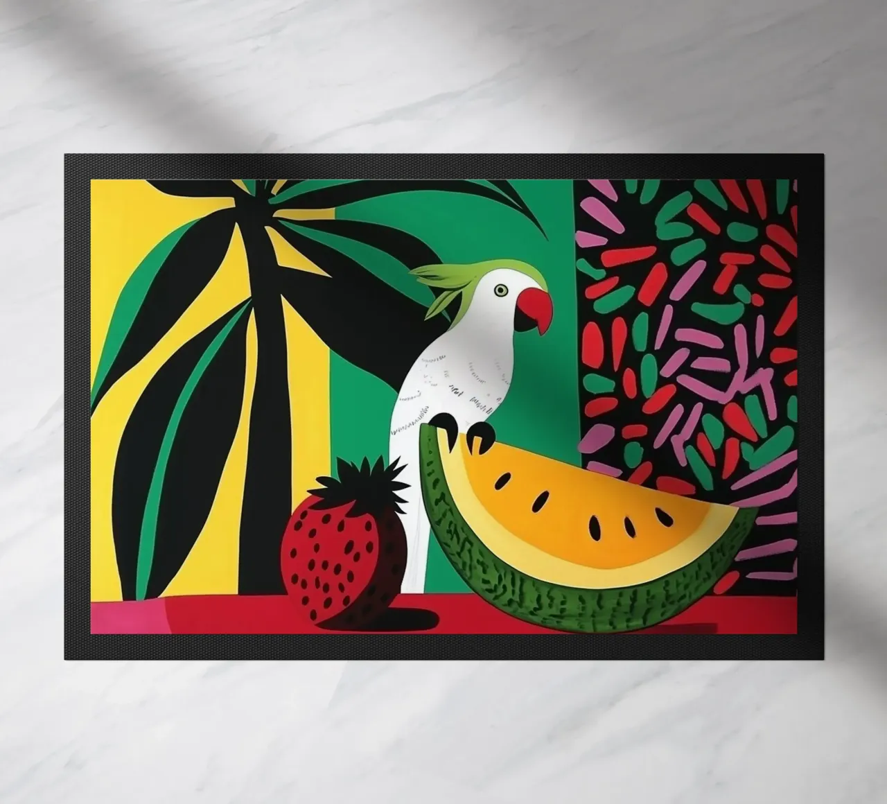 Frutta tropicale con cacatua bianco zerbino da Autofocus