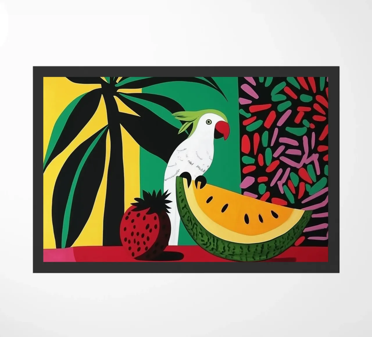 Frutta tropicale con cacatua bianco zerbino da Autofocus