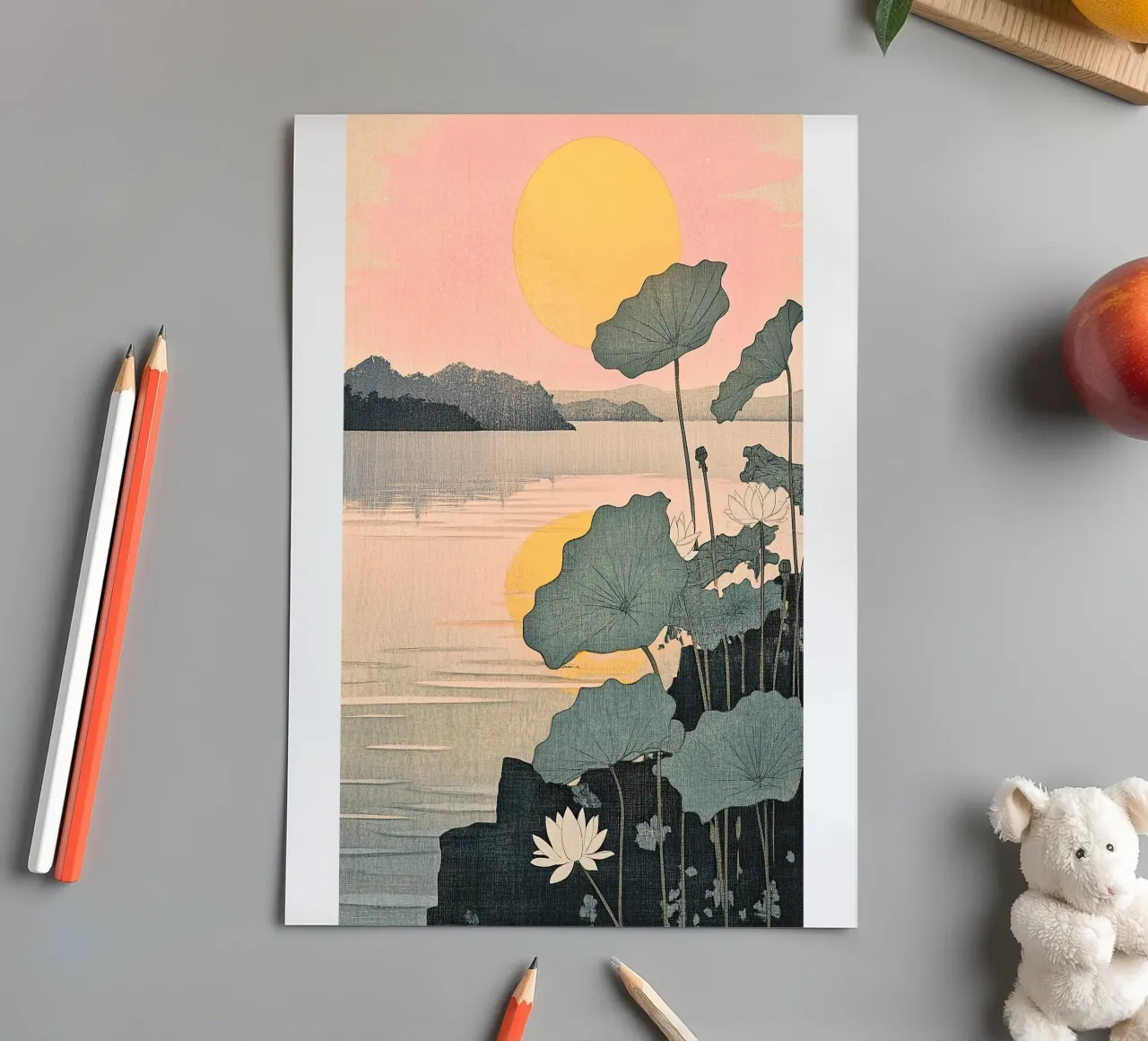 Sunset stickervel van Ukiyo Visions
